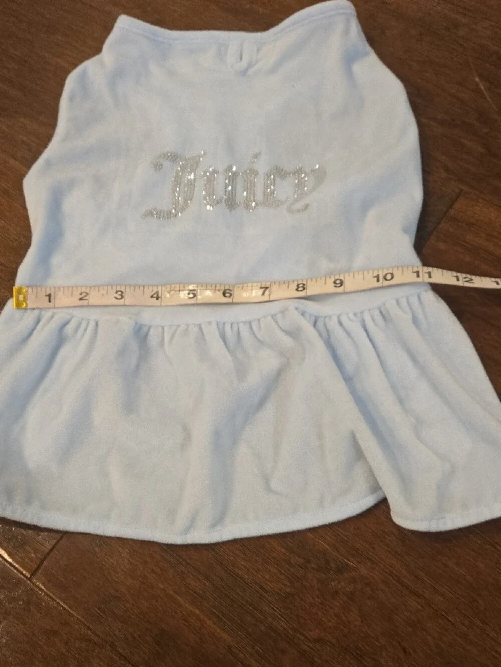 Juicy Couture Light Blue Rhinestone Logo Dog Dress